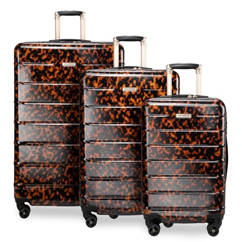 Ricardo Beverly Hills Cambria Hardside Luggage | Stylish Suitcase with Wheels for Effortless Travel, Expandable and Secure TSA-Locked Packing, 2-Piece Set (20", 24", 29") Tortoise - color: Tortoise, size: 3-Piece Set (20, 24, 29)