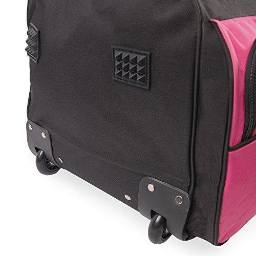 Pacific Coast Unisex 30' Large Rolling Duffel Bag, Pink,One Size - color: Pink