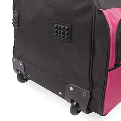 Pacific Coast Unisex 30' Large Rolling Duffel Bag, Pink,One Size - color: Pink