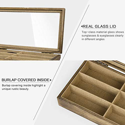 SRIWATANA Sunglasses Organizer, 6 Slots Eyeglass Holder, Carbonized Black - color: Carbonized Black