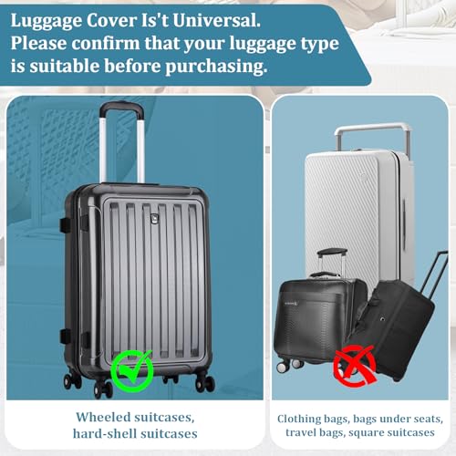 28 Inch Half Clear PVC Luggage Cover TSA Waterproof Protector - size: 28 inch
