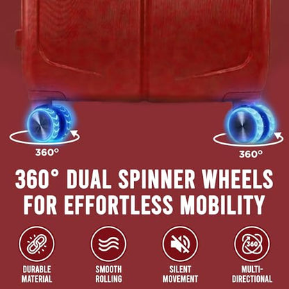 IZOD Mateo 3 Piece Expandable Hardside Luggage Set, Maroon - color: Maroon, size: 3 Piece Set