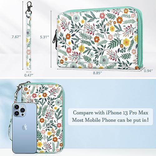 FINTIE Family Passport Holder Wallet Travel Document Organizer Clutch Bag - color: Spring