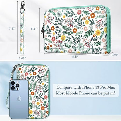 FINTIE Family Passport Holder Wallet Travel Document Organizer Clutch Bag - color: Spring