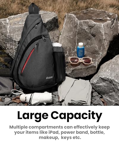 OutdoorMaster Sling Bag, Hiking Daypack, Crossbody Shoulder Chest Urban - color: Classic Black