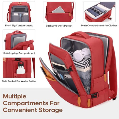 Luggage Sets 7 Piece,Hardside Large Checked Suitcase with Backpack Set | ABS Lightweight But Durable Carry on Luggage with 360° Spinner Wheels& YKK Zippers,TSA Lock,Space-Saving Nested - color: Red, size: 7-Piece Sets
