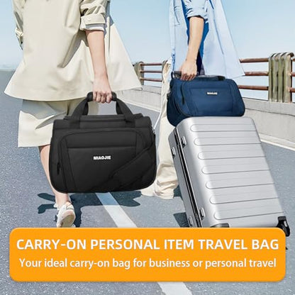 Underseat Carry On Luggage Bag, Lightweight Travel Tote Bag for Travel - color: Black, size: 18IN