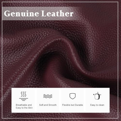 befen Genuine Leather Small Crossbody Bags for Women Cell Phone Purse - color: Burgundy Red