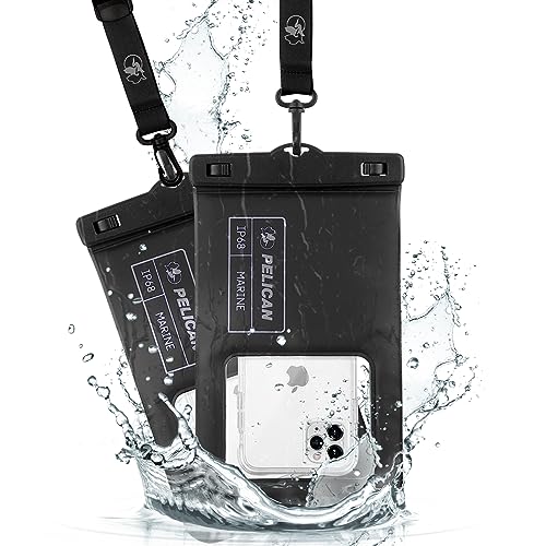 Pelican 2 Pack Marine Waterproof Phone Pouch (XL) - Stealth Black - color: Stealth Black - 2 Pack - XL, size: XL, style: 2 Pack