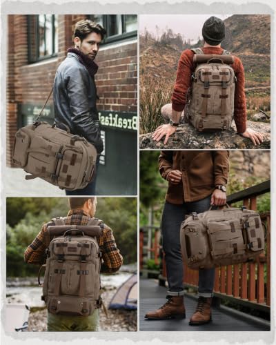 Gonex 40L Convertible Laptop Backpack, Airline Approved, Coffee Brown - color: Coffee Brown