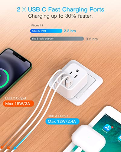 Israel Travel Adapter, US to Israel Power Adapter, Type H Plug Converter - style: Type H - Israel Palestine