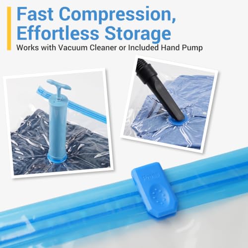Fygrip 80% Space Saver Vacuum Storage Bags with Hand Pump, 10 Large