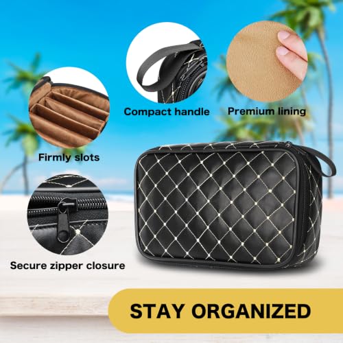 Illumifun Travel Sunglasses Organizer – Hard Shell Case with 7 Adjustable Slots, Portable Eyewear Storage Box for Men & Women