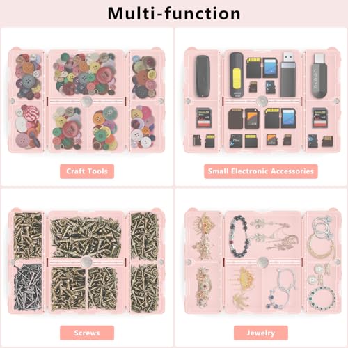 FYY Travel Pill Organizer, Pill Box Medicine Case-2pcs Pink - color: Pink, size: Large (1 Piece), Small (1 Piece)