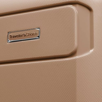 Traveler's Choice Pagosa Hardshell Expandable Luggage with Spinner Wheels, Latte Beige, 30-Inch Large - color: Latte Beige, size: 30-Inch Large
