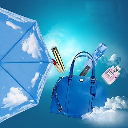 SY COMPACT Travel Umbrella - Windproof Automatic Compact Umbrellas for Rain - color: Blue