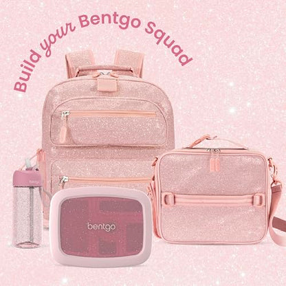 Bentgo Kids Print Durable & Water-Resistant Backpack - color: Glitter Edition - Petal Pink, size: Kids Medium