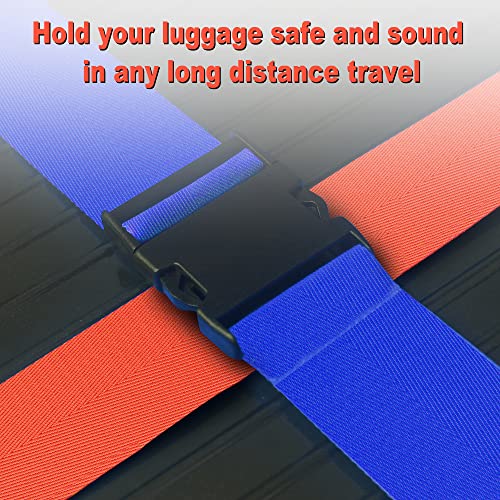 Luggage Straps for Suitcases TSA Approved Travel Belt 4 Pack by Chelmon (Mixed Colors) - color: Mixed Colors