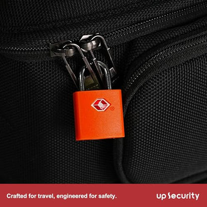 Luggage Locks TSA Approved 4 Pack, Small Padlocks Keyed Alike - color: Orange
