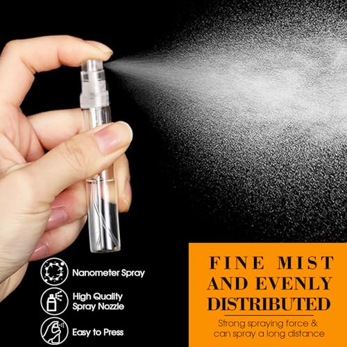 60PCS 5ml Mini Spray Bottle, Small Sample Containers for Perfume - size: 5ML