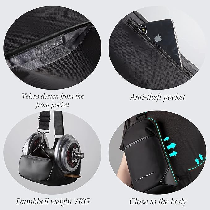 VGOAL Sling Crossbody Bag for Men Women,Casual Chest Shoulder Backpack - color: Ks3211w
