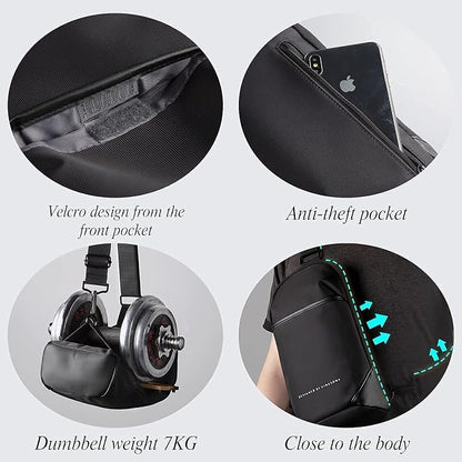 VGOAL Sling Crossbody Bag for Men Women,Casual Chest Shoulder Backpack - color: Ks3211w