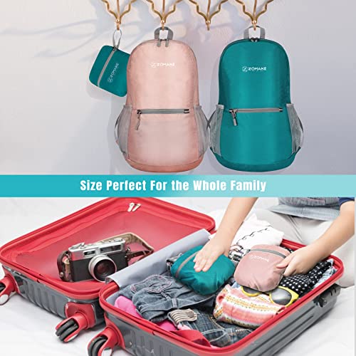 ZOMAKE Lightweight Packable Backpack, Foldable Small Travel Day Pack - color: C-lake Green