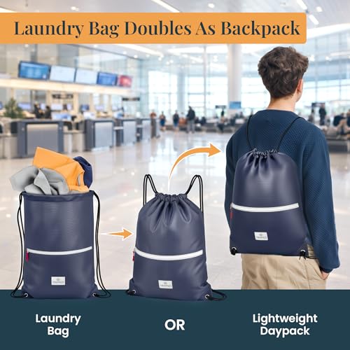 TRIPPED Travel Gear Extra Large Compression Packing Cubes 6-Piece Set - color: Navy Blue