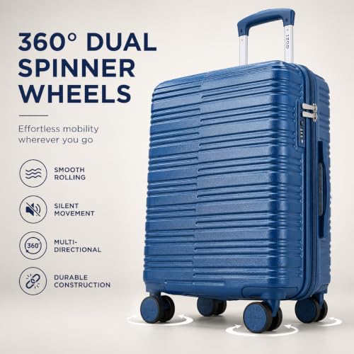 IZOD Romeo 3 Piece Hardside Expandable Luggage Set with Spinner Wheels - color: Bliss Blue, size: 3 Piece Set
