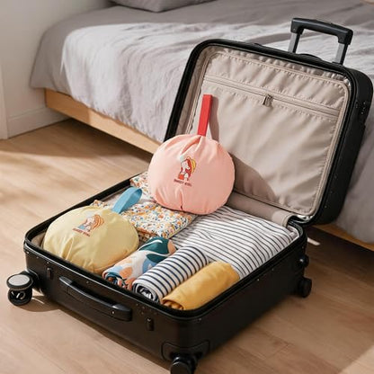 LUWOO 2 Pcs Travel Underwear Organizer Bags, Skin-friendly Soft Material Travel Bra Organizer with Portable Handle (Yellow & Pink)