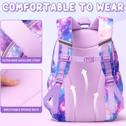 Fimibuke Kids Backpack for School Girls, Strawberry Backpack w/Lunch Box - color: B1.strawberry