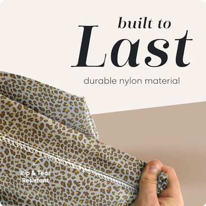 Nylon XL Laundry Bag - Locking Drawstring Closure, Machine Washable, These Large Bags Will Fit a Laundry Basket and Strong Enough to Carry up to Two Loads of Clothes (Leopard | 30" x 40") (Pack of 2) - color: Leopard, size: 30" x 40" (Pack of 2)
