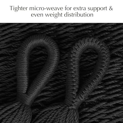 PNAEUT Handwoven Rope Mayan Hammock for Outside, 600 lbs Capacity - color: Sombra Negra, size: X-Large