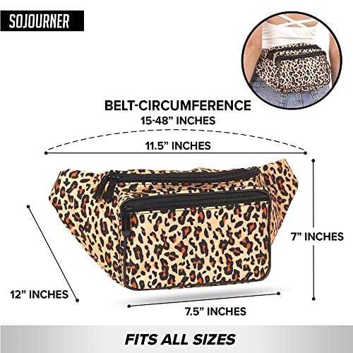 SoJourner Waterproof Fanny Pack, Cheetah - color: Cheetah