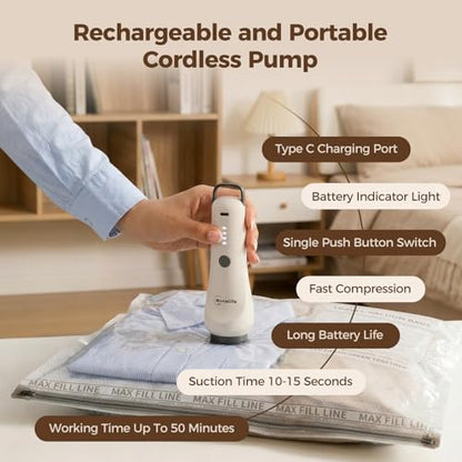 Vacuum Seal Bags for Clothing Travel,12-Pack, 80% Space Reduction - size: 12 Combo Travel Size