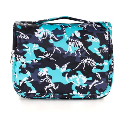 Kids Hanging Toiletry Bag for Boys, Travel Toiletry Bag for Little Young Boys Waterproof Wash Bag Toddler Traveling Toiletries, Dinosaur Black - color: Dinosaur-Black