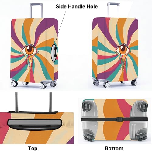 Luggage Covers for Suitcase Tsa Approved, Suitcase Covers Protector Elastic Fit for 24-26 Inch Luggage - color: Purple