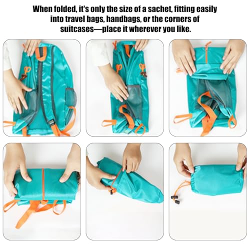 Hiking Daypack,Water Resistant Lightweight Packable Small Backpack for Travel Camping Mountaineering Outdoor for Women Men-Blue