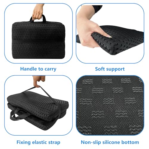 Portable Foldable Seat Cushion Soft Thick for Stadium Travel Camping Office - size: L--18" x 13.8" x 2"