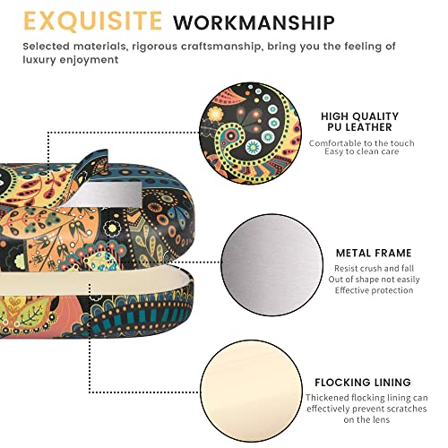 molshine Hard Shell Sunglasses Case,Classic Large Glasses Case for Women Men,Sunglass Eyeglasses - color: Light Yellow