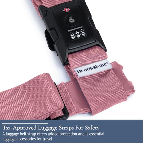 Brookstone Luggage Strap 2-in-1 TSA-Approved Expandable Strap - color: Lilac Ice, size: One Size
