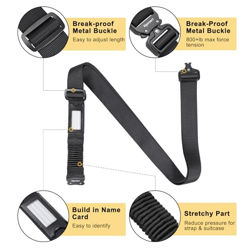 Vigorport Luggage Straps for Suitcases TSA Approved Suitcase Belt