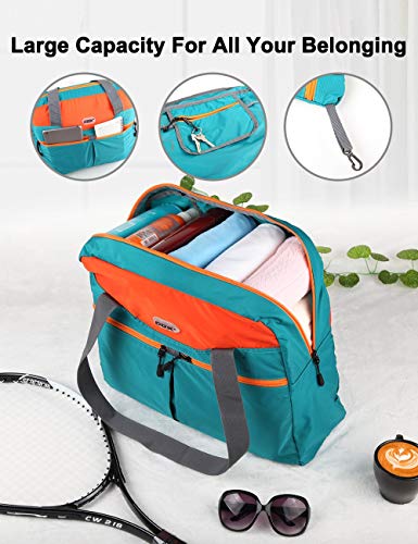 Packable Tote Bag Extra Small Duffel Bag - color: Turquoise