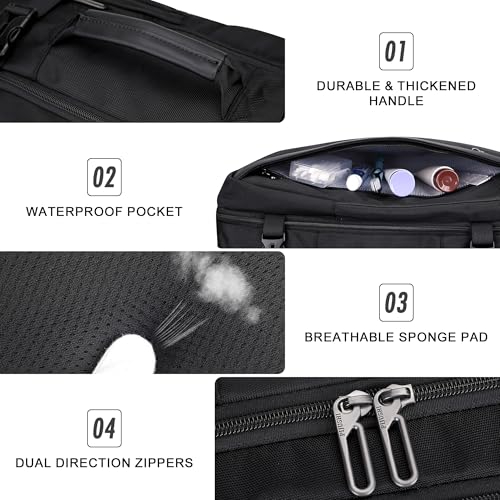 PIJUSHI Laptop Travel Backpack Carry On Flight Approved Fits 16 inch Laptop - color: Black