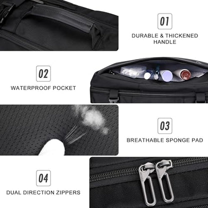 PIJUSHI Laptop Travel Backpack Carry On Flight Approved Fits 16 inch Laptop - color: Black