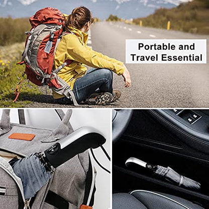 TradMall Travel Umbrella Windproof 56 Inches Canopy, Gray - color: Gray, size: 56 Inches