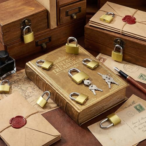 Yaocom Solid Brass Keyed Alike Padlocks with Keys, 30 mm, 32 Pcs - size: 30 mm