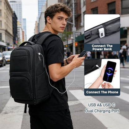 FENRUIEN 15.6 Inch Business Laptop Backpack for Men, Black - style: Regular Backpack