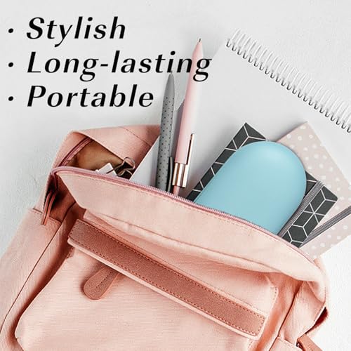 MoKo Double Eyeglass Case,Glasses and contact case 2 in 1 with Mirror - color: Ad-light Blue