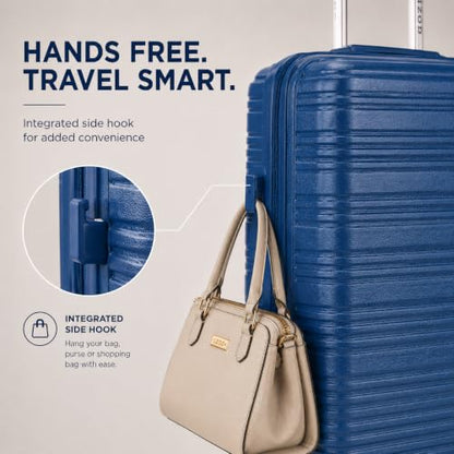 IZOD Romeo 3 Piece Hardside Expandable Luggage Set with Spinner Wheels - color: Bliss Blue, size: 3 Piece Set